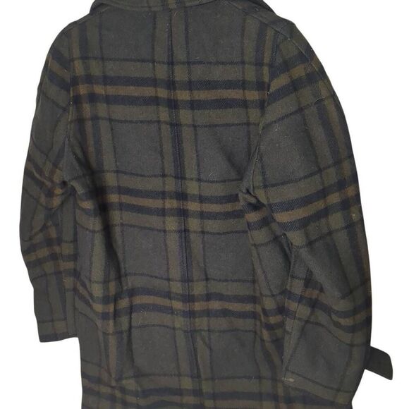 Vintage Pendleton Mackinaw Cruiser Coat Thick Green Brown Plaid Wool Lined 50s - Picture 2 of 11